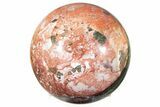 Polished Seraphinite Sphere with Red Jasper - Siberia #207908-3